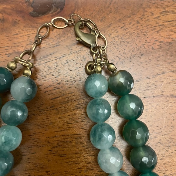 Double stranded green stone necklace from Anthropologie - Picture 5 of 7